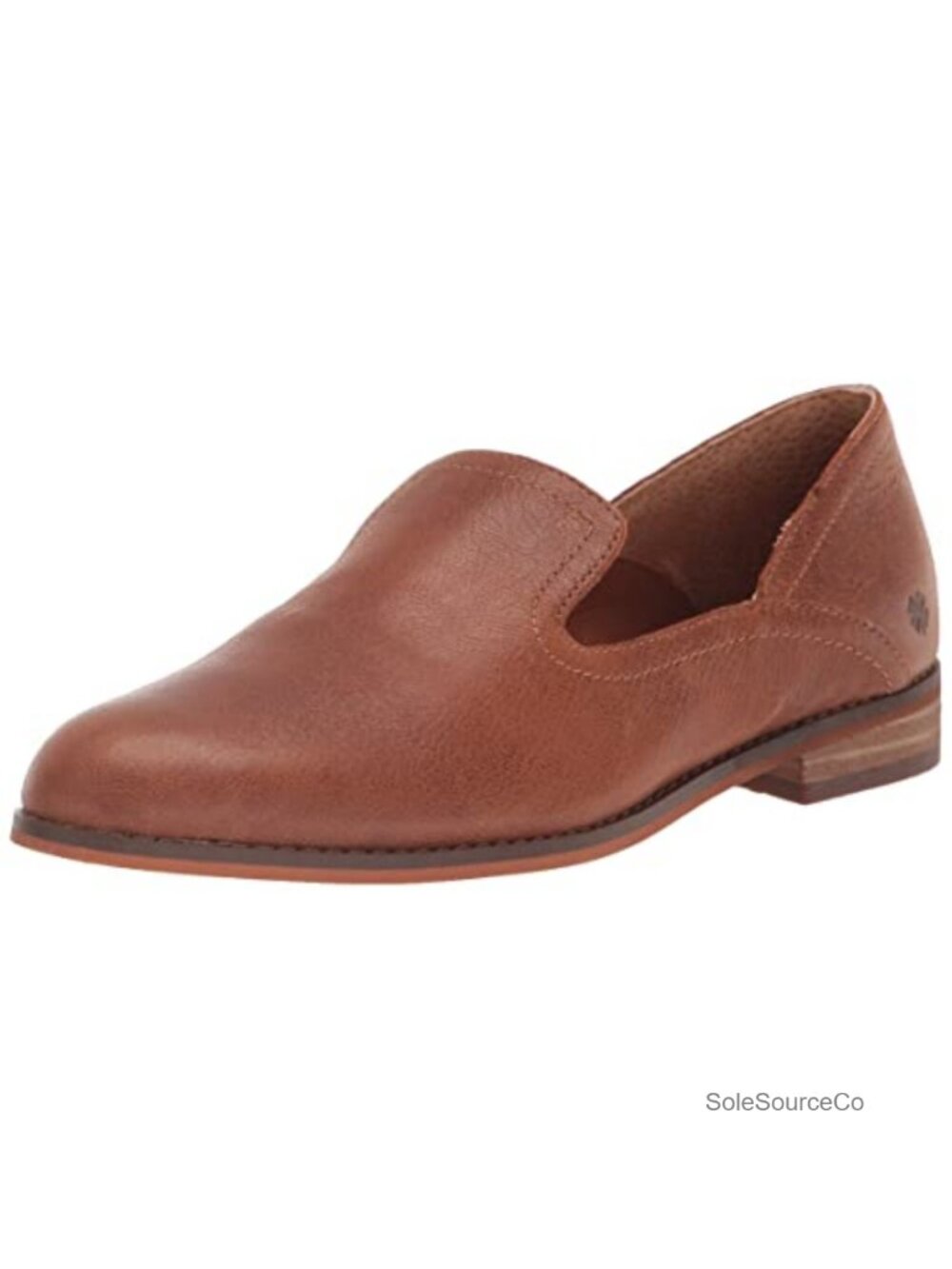 Leather Slip-On Loafer Flat with Cushioned Insole and Almond Toe